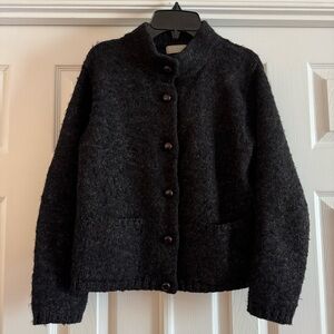 Margaret Howell Black Wool Cardigan / Jacket